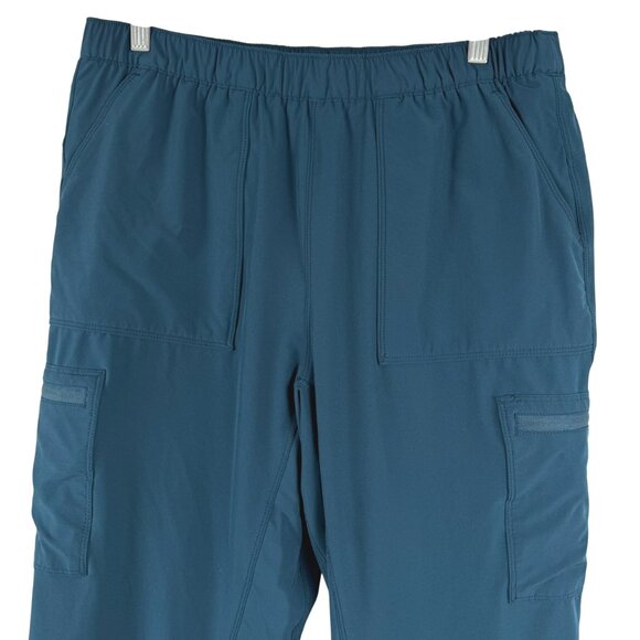 Eddie Bauer Fleece Lined Jogger Pull On Pants Womens Size 12 Teal Solid PT-2652 - Picture 3 of 13